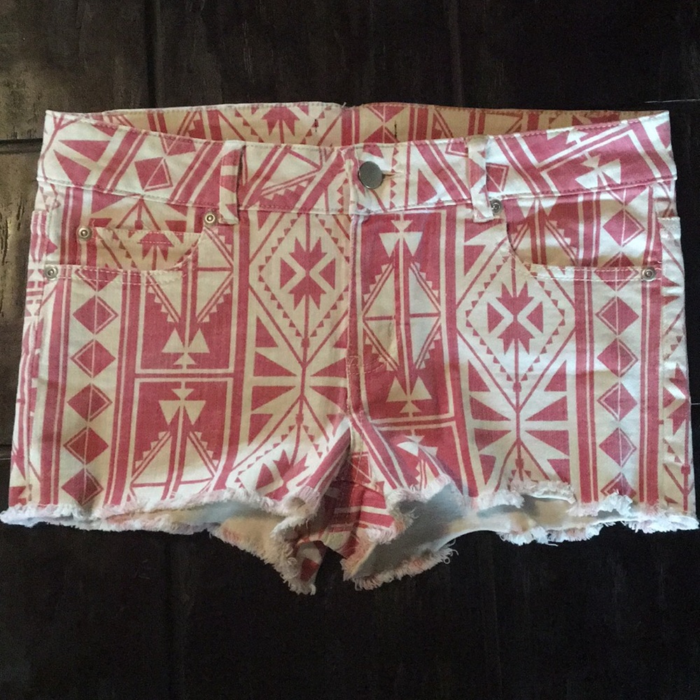 Geometric Cut Off Shorts